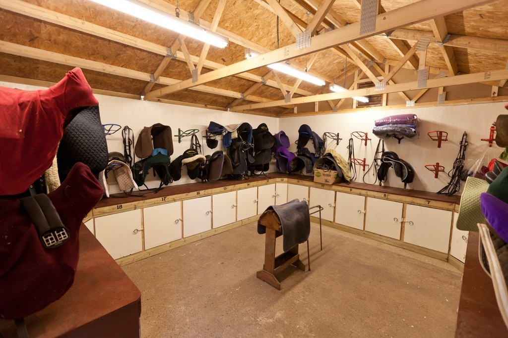 Nice dry, clean tack room facilities at New Barn Stables